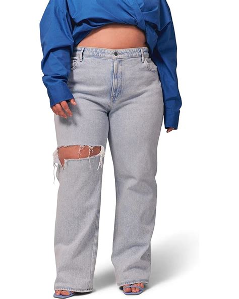 Our Curve Love styles add an additional 2 at the hip and thigh to allow room for your curves and eliminate waist gap. . Abercrombie 90s relaxed jeans curve love